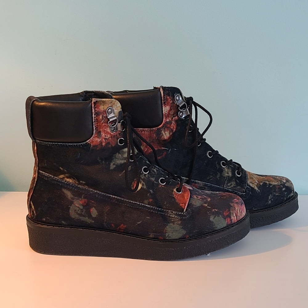 πHP!π Floral velvet boots size 8 - Picture 6 of 7